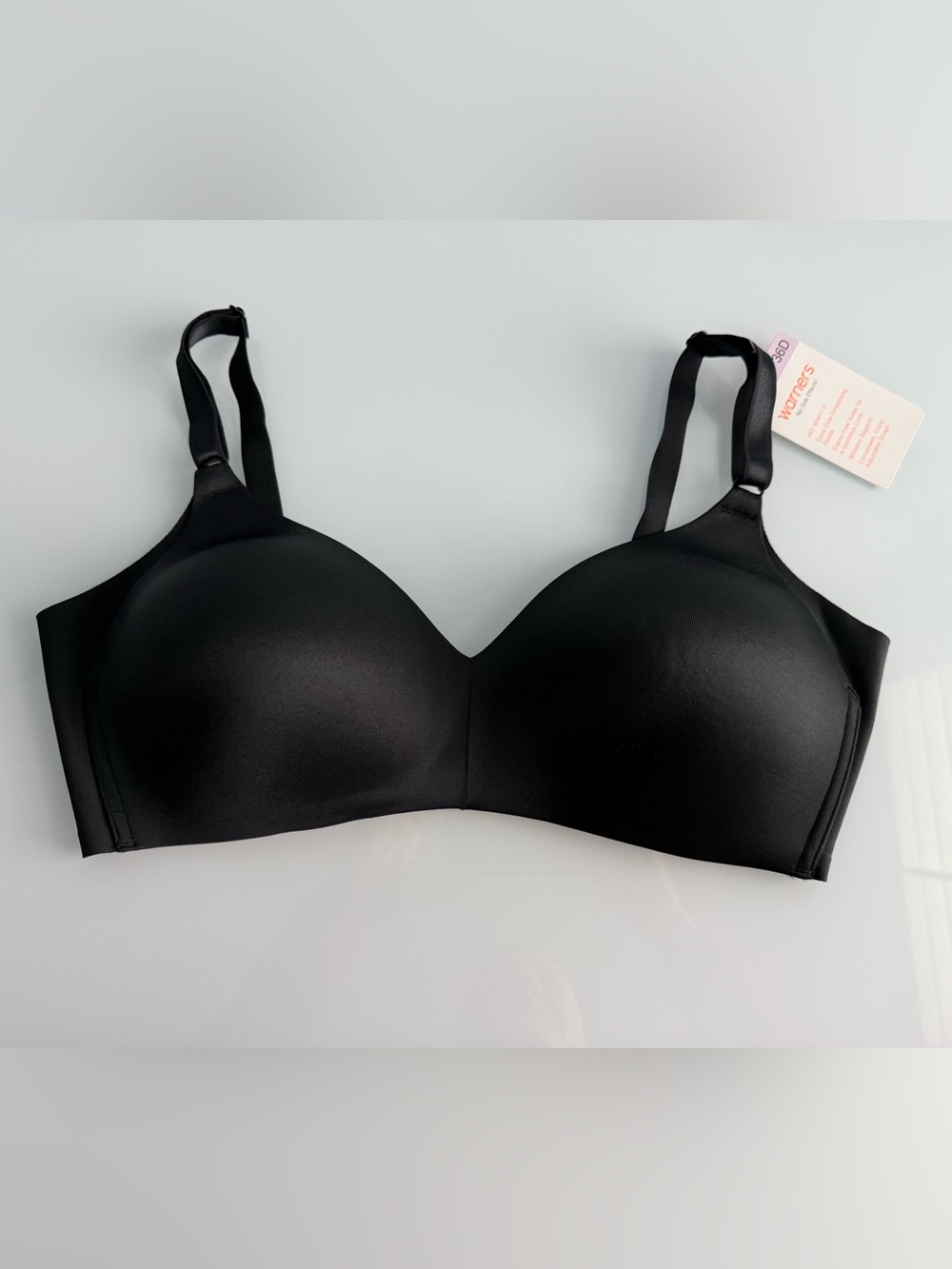 Warner's Women's No Side Effects Underarm-Smoothing Wireless Bra Size 36D